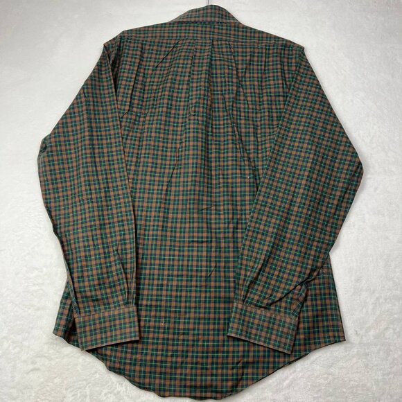Vintage Brooks Brothers Shirt Men Medium Green Flannel Button Down Long Sleeve M - Picture 2 of 7